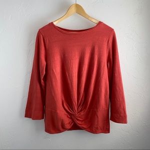 LOFT Twist Hem Sweatshirt